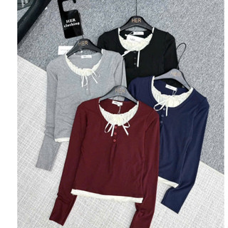 Áo thun nữ Dài tay dáng ôm, Áo baby tee vải cotton co giãn mềm mát ACT002Her Trends