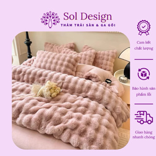  Bộ Chăn Ga Gối Nỉ Lông Cáo Nhung Mịn 4 Món Cao Cấp–Vỏ Chăn 200x230cm Ga Giường Vỏ Gối 48x74cm–Bộ Ga Nỉ Ấm Áp Mùa Đông 