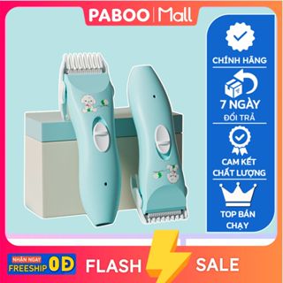  Tông Đơ Cắt Tóc Cho Bé PABOO Không Ồn Lưỡi Bo Viền An Toàn Pin Sạc Rời Chống Nước Tăng Đơ 