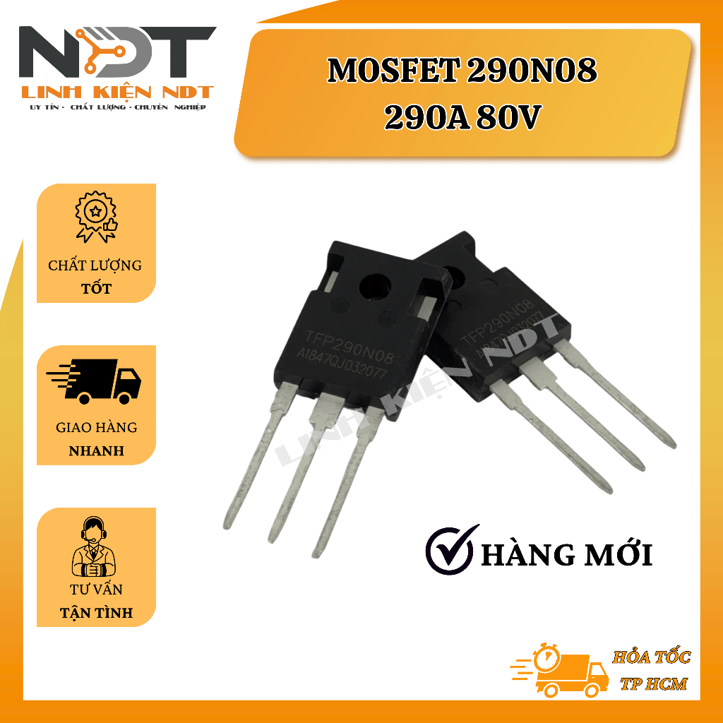 MOSFET 290N08 290A 80V Hàng Mới Chất Lượng - NDT Electronics