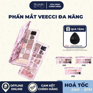   HOẢ TỐC  Bảng Phấn Mắt Má Hồng Tạo Khối Bắt Sáng VEECCI Đa Năng 11 Ô 