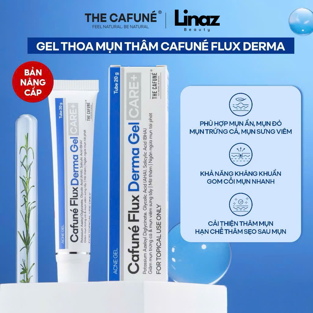 Gel Giảm Mụn Và Thâm Cafuné Flux Derma Gel 20gr