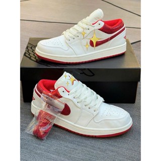    TẶNG HỘP BẢO VỆ   Giày thể thao JD1 low Ruby trắng đỏ 