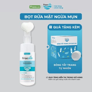  Bọt rửa mặt ngừa mụn Novocare - Freeskin giúp làm sạch sâu hỗ trợ giảm mụn và bã nhờn làm dịu không gây khô da 120ml 