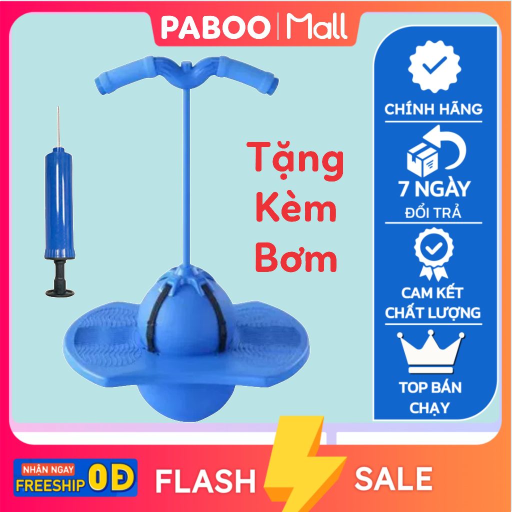 (Tặng Kèm Bơm) Bóng nhún tăng chiều cao bóng nảy cao su đàn hồi tập luyện thể dục thể thao,đồ chơi vận động cho bé PABOO