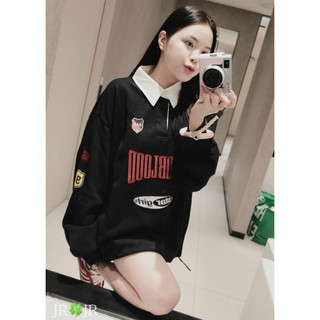 Áo nỉ số 91 phối cổ sơ mi