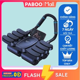 ( Tặng đệm quỳ chân ) Con lăn tập bụng 4 bánh PABOO thế hệ mới phiên bản nâng cấp có đệm quỳ tay hỗ trợ giảm mỡ bụng