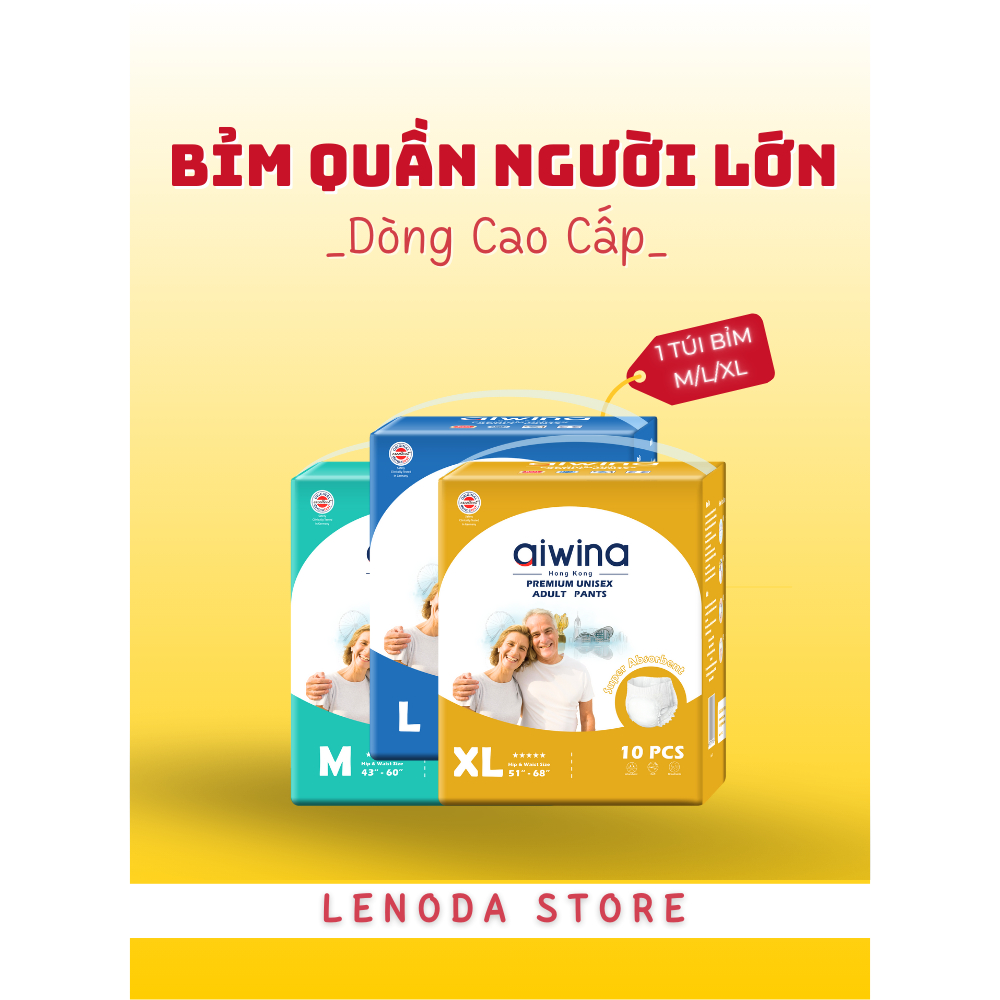 Bỉm Quần Người Lớn AIWINA - Siêu Thấm Hút, Khô Ráo, Thoải Mái, Nhẹ Nhàng