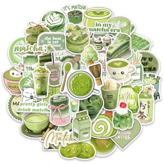  Set 10 20 50 cái sticker chống nước MATCHA LATTE BÁNH MATCHA ĐỒ UỐNG MATCHA dán mũ bảo hiểm vali laptop đàn 