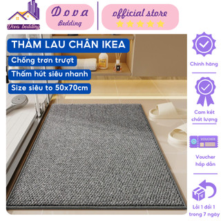 Thảm Lâu Chân IKEA Thấm Hút Siêu Nhanh Chống Trơn Trượt, Chất Liệu Vải Polypropylen Mềm Mại Kích Thước 50x70Cm