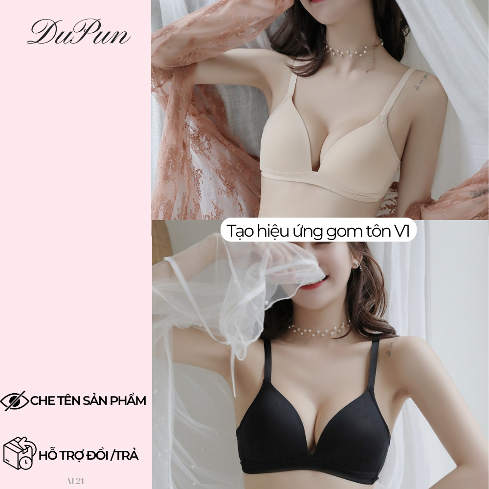 AL21 Áo Ngực Nữ Đúc Su Nâng Ngực Màu Trơn Tôn Vòng 1 Gợi Cảm DUPUN