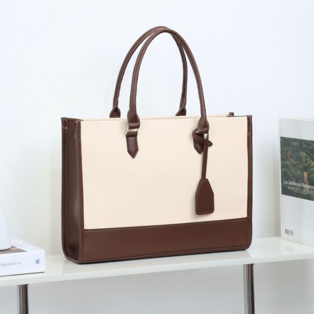 [Size lớn vừa Laptop] Túi tote da công sở LIMI (6 màu) đựng laptop 15.6 inch A4 size to (LISA)