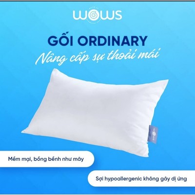 Gối Ngủ WOWS The Ordinary - Sợi Microfiber Chống Dị Ứng -  Bồng Bềnh, Êm Ái