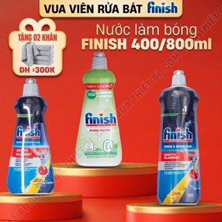Nước làm bóng FINISH 400ml 800ml Eco 0% hương chanh không hương Chai Dầu bóng máy rửa bát chén nhập khẩu chính hãng
