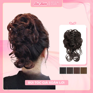  Kẹp tóc búi tóc giả xoăn đuôi lơi có kẹp tiện lợi dành cho trung niên  TM1_5  