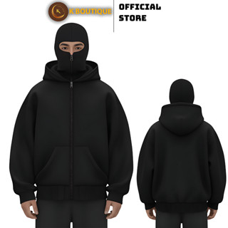 Áo Khoác Hoodie Zip Form Rộng Nam Nữ Unisex 2 Nón Tay Phồng Dày Dặn Chống Nắng NinJa Đột Phá