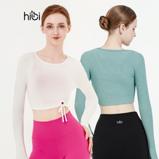 Áo Tank tập Yoga Gym Hibi Sports TA716 Kiểu khoét tròn cột dây, tay dài xỏ ngón - Mặc ngoài áo bra