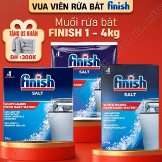Muối rửa bát FINISH Salt 1kg 1.2kg 1.5kg 2kg 4kg Hộp túi muối làm mềm nước cho máy rửa bát nhập khẩu chính hãng