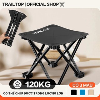  【COD Trailtop Ghế Gấp Gọn Camping Ghế nhỏ ngoài trời Dã Ngoại Du Lịch Chịu Tải 120kg Vải Oxford 600D 