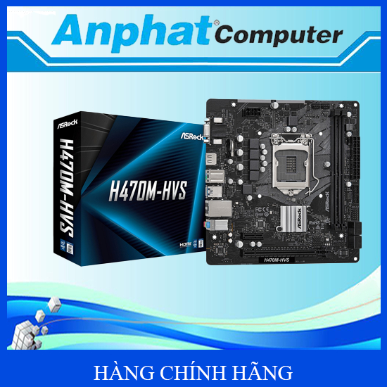 Bo mạch chủ Main Asrock H470M-HVS - Hàng Chính Hãng - Bảo hành 36 tháng