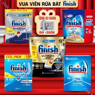 Viên rửa bát FINISH Ultimate+ Eco Quantum Power All in 1 Max Essential Nhật 21 33 40 64 85 90 94 100 110 150 viên