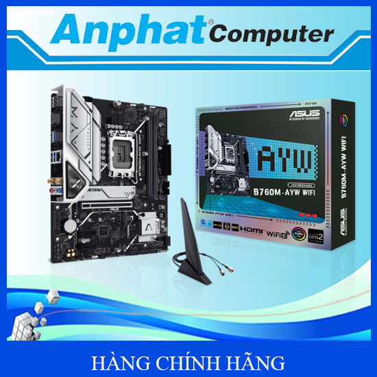 Bo Mạch Chủ Main ASUS B760M-AYW WIFI Socket LGA1700 - Hàng Chính Hãng