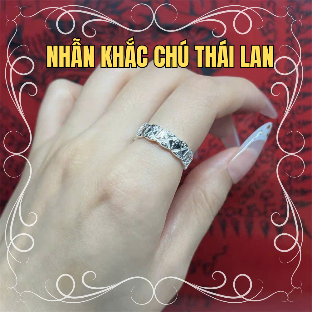 Nhẫn Khắc Chú may mắn Thái Lan Aurum
