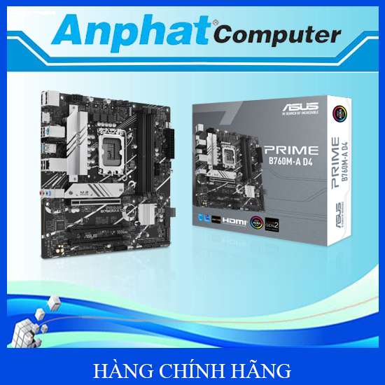 Bo Mạch Chủ Main ASUS PRIME B760M-A Socket LGA1700 - Hàng Chính Hãng