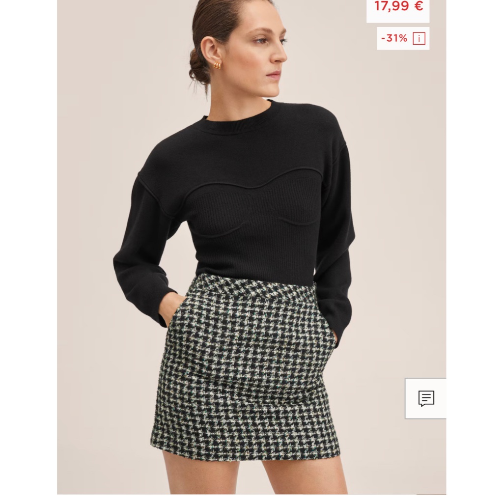 [Thanh lý] Chân váy kẻ sọc MANGO chính hãng size S