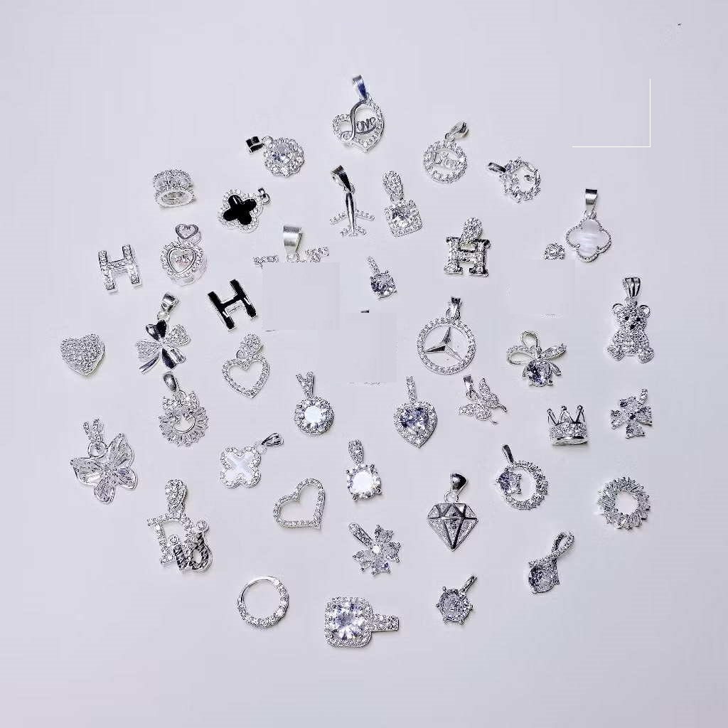 Các mẫu lẻ mặt dây chuyền nữ bạc thật đính đá