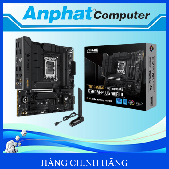 Bo Mạch Chủ Main ASUS TUF GAMING B760M-PLUS WIFI II Socket LGA1700 - Hàng Chính Hãng