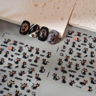sticker bóc dán móng tay nổi 5d halloween