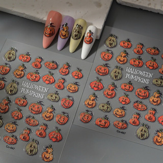 sticker bóc dán móng tay nổi 5d halloween
