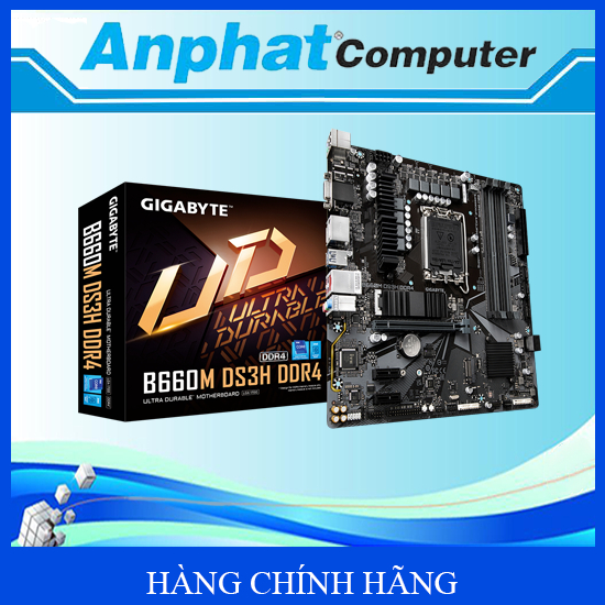 Bo Mạch Chủ Main Gigabyte B660M DS3H DDR4 Socket 1700 - Hàng Chính Hãng - Bảo hành 36 tháng