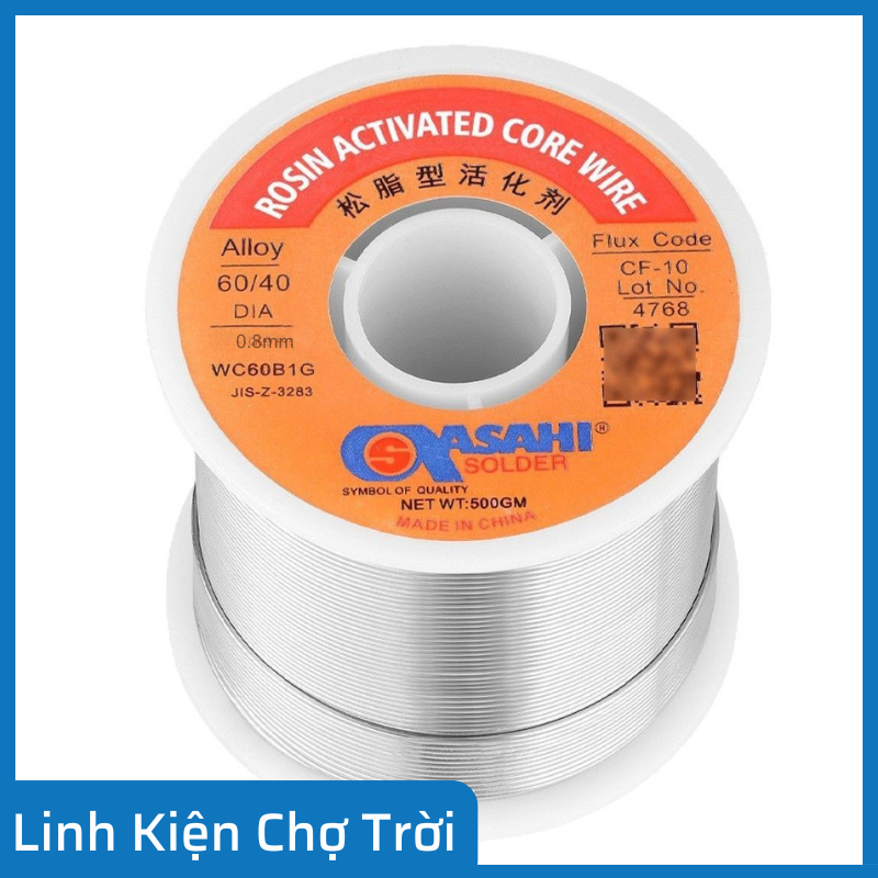 Thiếc Hàn Asahi 60% 0.8mm, Chì Hàn Linh Kiện Điện Tử