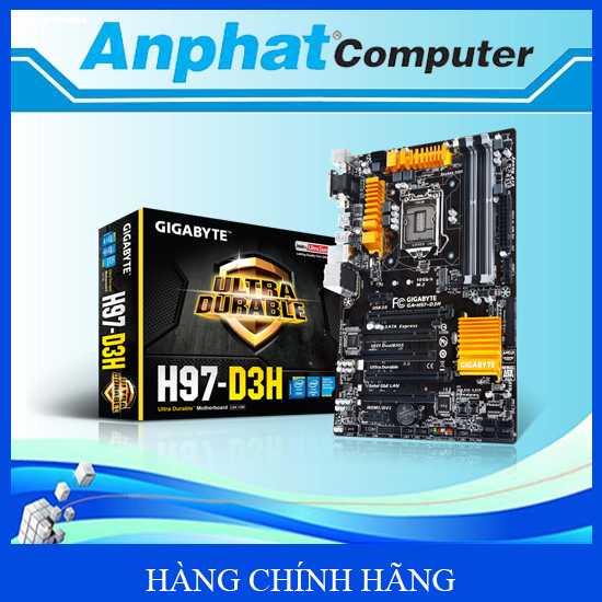 Bo mạch chủ Main Gigabyte H97-D3H/M.2 (4 khe ram)  bảng Full ATX Socket LGA 1150 Hàng Cty (Fullbox) 