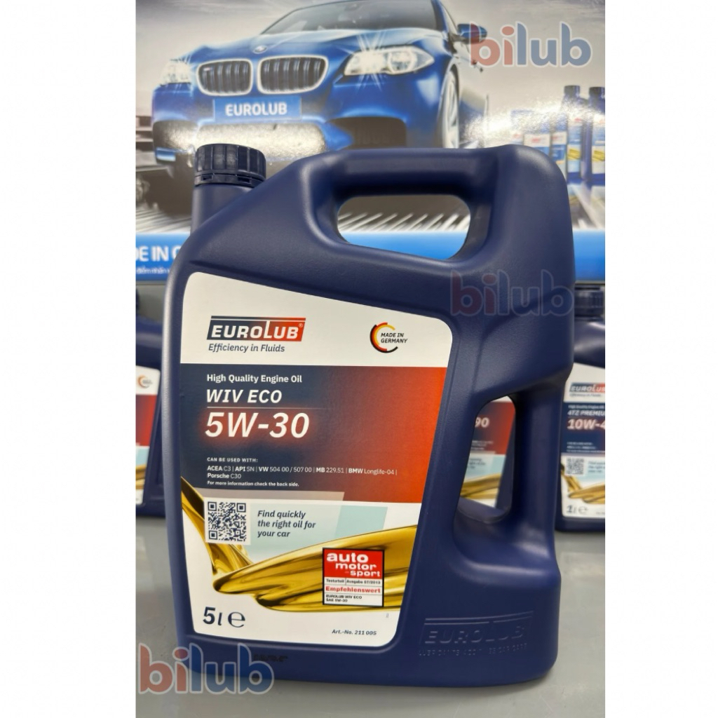 Nhớt EUROLUB WIV ECO 5W-30 dành cho xe hơi, nhập khẩu 100% từ Đức