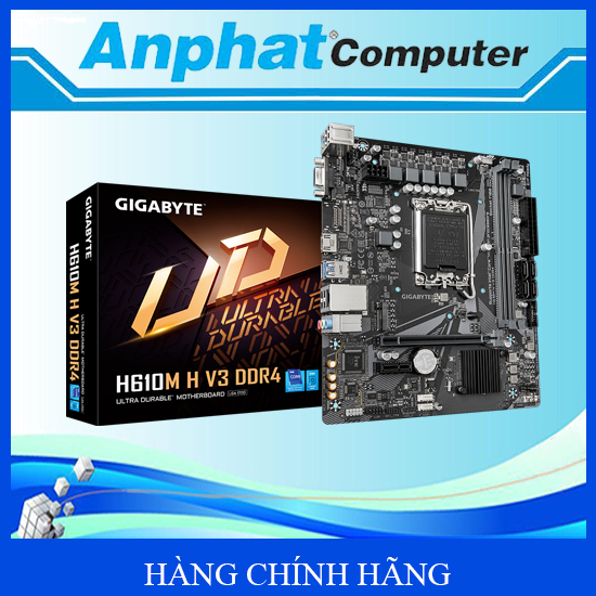 Bo Mạch Chủ Main Gigabyte H610M H V3 DDR4 (BULK) Socket LGA1700 - Hàng Chính Hãng