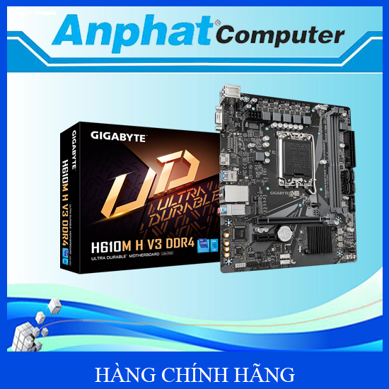 Bo Mạch Chủ Main Gigabyte H610M H V3 DDR4 Socket LGA1700 - Hàng Chính Hãng