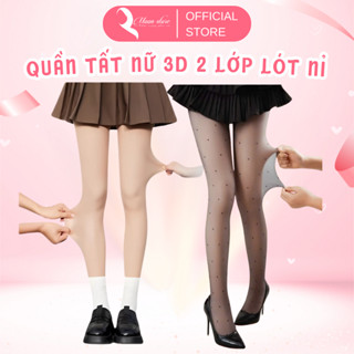  Quần tất nữ 3D lót nỉ lông 2 lớp MOONSTORE giữ nhiệt che khuyết điểm cao cấp QT46 