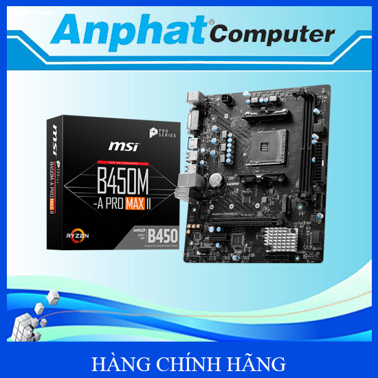 Bo Mạch Chủ Main MSI B450M-A PRO MAX II Socket AM4 - Hàng Chính Hãng