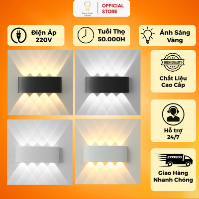 Đèn Hắt Tường Chống Nước Energy Green Lighting 2 đầu - 8w TN189 - Decor Trang Trí Ngoài Trời