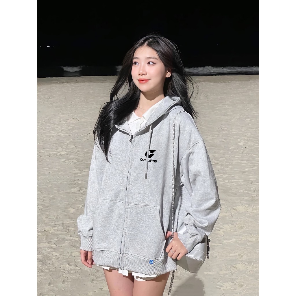 Áo Hoodie Zip Coolwind MMXXIV  Form Unisex Dáng Rộng Mũ Trùm 2 Lớp Chất Liệu Nỉ Bông Cao Cấp