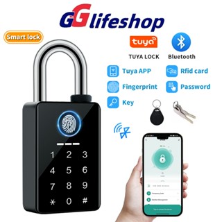 Ổ Khoá Vân Tay Màn Hình Cảm Ứng, Dụng Chống Nước Chất Liệu Hợp Kim Kẽm Chắn, 5 Cách Mở Tiện, App Tuya