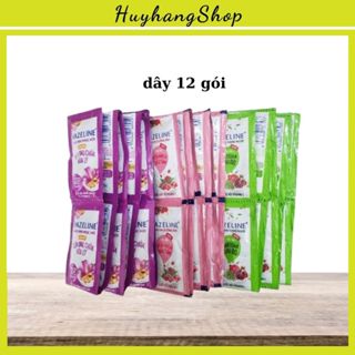 Dây Sữa tắm Hazeline 6g x 12 gói chiết xuất Yến Mạch Dâu Tằm, Sữa Ong Chúa Hoa Ly | Huyhangshop
