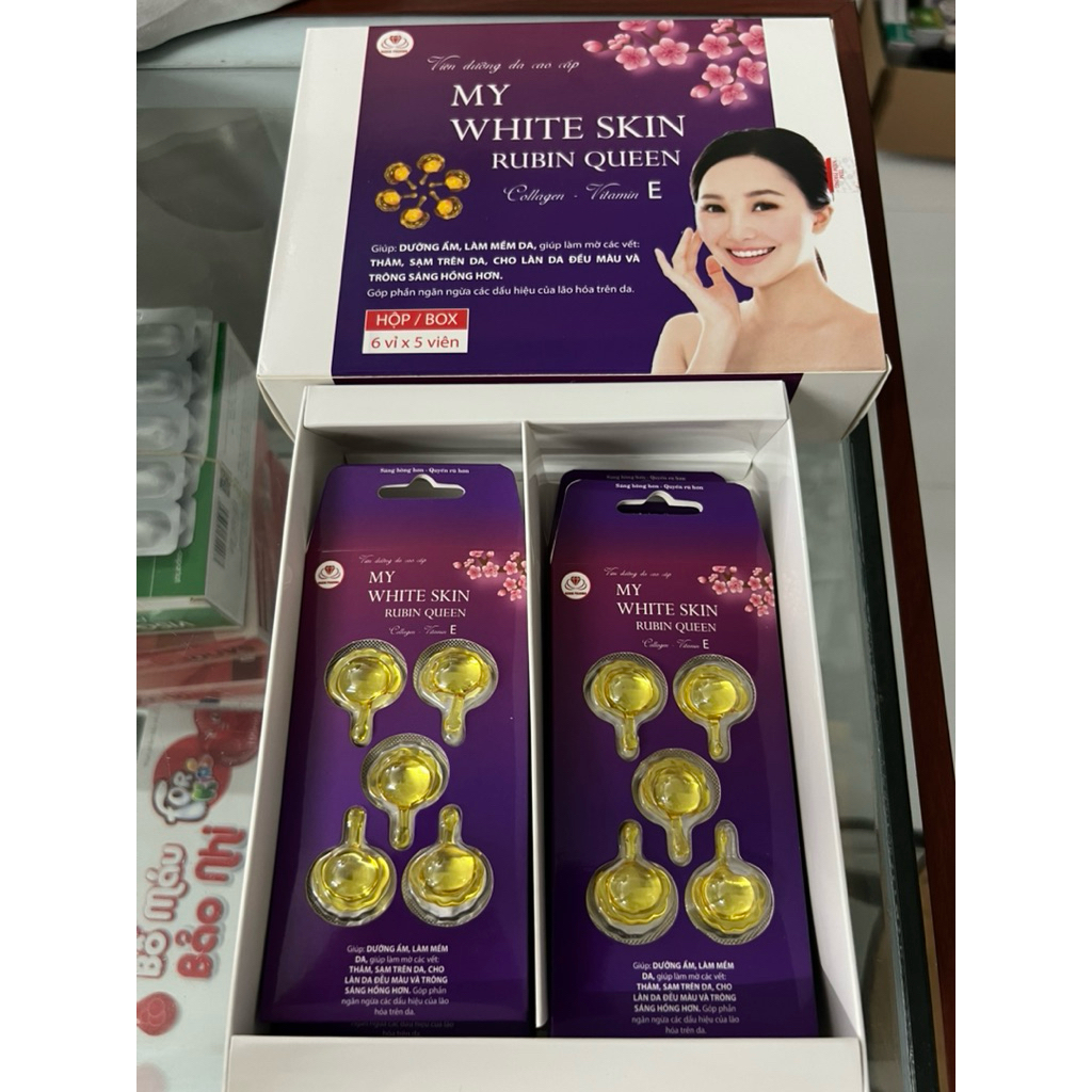 viên thoa mặt dưỡng da cao cấp MY WHITE SKIN RUBIN QUEEN