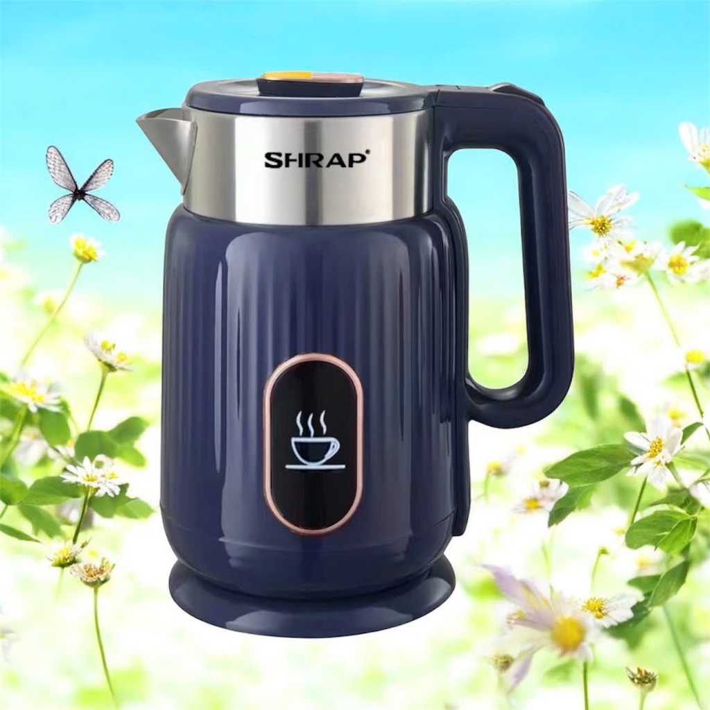 (chính hãng) Ấm Siêu Tốc Mẫu Mới SHRAP SH68--88 Dung Tích 3.2L Có 2 Lớp Cách Nhiệt, Công Suất 1500W Tự Động Ngắt Khi Sôi
