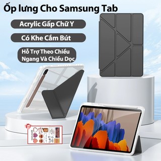  Bao da Cho Samsung Galaxy Tab S10 S9 FE S6 Lite Acrylic gấp chữ Y Ốp Lưng Cho Samsung Tab A9  A9+ 