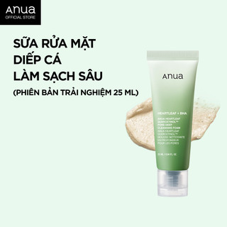  Phiên bản trải nghiệm  Sữa Rửa Mặt Diếp Cá 25ml - ANUA HEARTLEAF QUERCETINOL PORE DEEP CLEANSING FOAM 25ML 