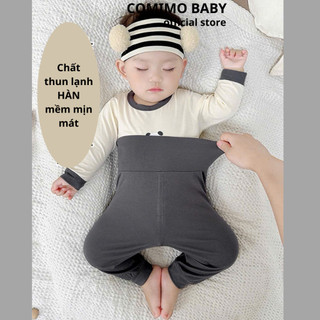 COMIMO BABY – Bộ Dài Tay Thun Lạnh Cho Bé Trai Bé Gái 6–20kg | Quần Áo Trẻ Em Mềm Mịn, Mát, Co Giãn, Mặc Điều Hòa